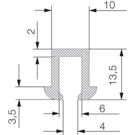 Tömítő profil 2029 / Fekete