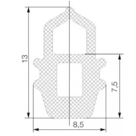 Tömítő profil 3034 / Fekete