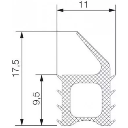 Tömítő profil 9001 / Fekete