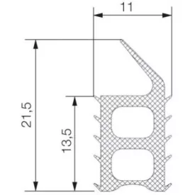 Tömítő profil 9002 / Fekete