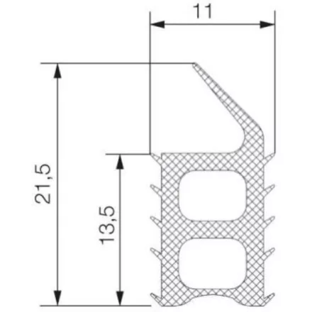 Tömítő profil 9002 / Fekete
