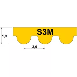 Zahnriemen mit Profil S3M