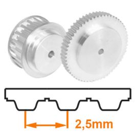 T2.5 profile pre-bored timing belt pulleys