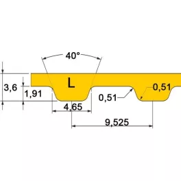 L (laufmeterweise) Profil-Zahnriemen