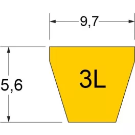 3L (3/8") profilú szíjak