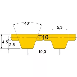 Zahnriemen Profil T10