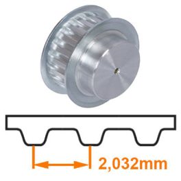 MXL profile pre-bored timing belt pulleys
