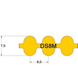 DS8M (D-STD) profilú fűnyíró szíjak