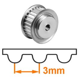3M (HTD) profile pre-bored timing belt pulleys