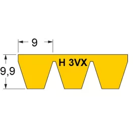 3VX/9NX profilú átlapolt szíjak