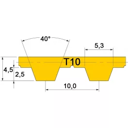 T10 profilú szíjak