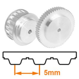 T5 profile pre-bored timing belt pulleys