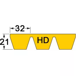 HD/32 profilú átlapolt szíjak