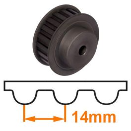 14M (HTD) profile pre-bored timing belt pulleys