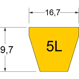 5L (5/8") profilú szíjak