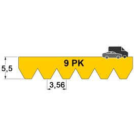 9 PK-s járműipari szíjak