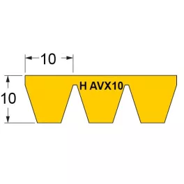 AVX10 profilú átlapolt szíjak