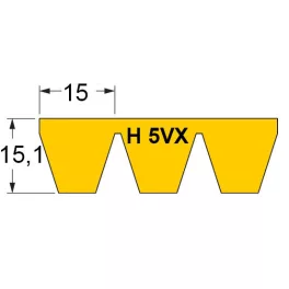 5VX/15NX profilú átlapolt szíjak