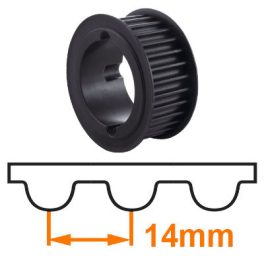 S14M (STD) profile taper bush timing belt pulleys