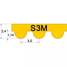 S3M (STD) profilú szíjak