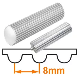 8M profilú fogasrudak