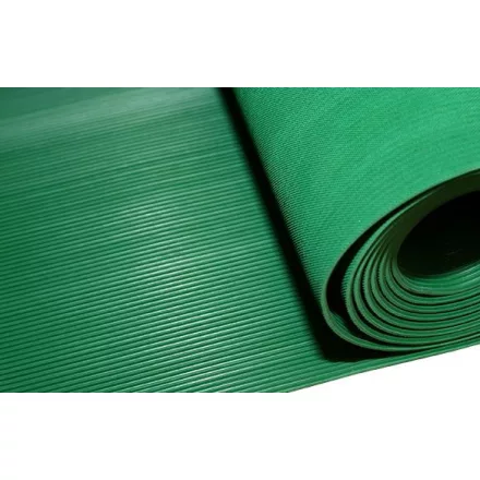 3 mm / Zöld / Sűrűbordás csúszásgátló gumilemez / Tekercsmagasság = 1200 mm (FIX)