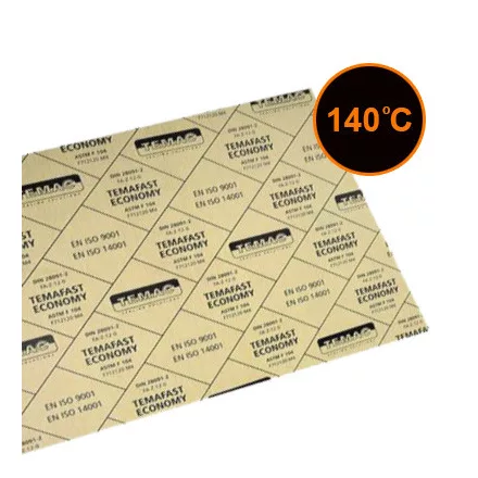 1 mm / Azbesztmentes tömítőlemez / Sárga / 140 C / 1500 x 1500 mm / (Temafast ECO)