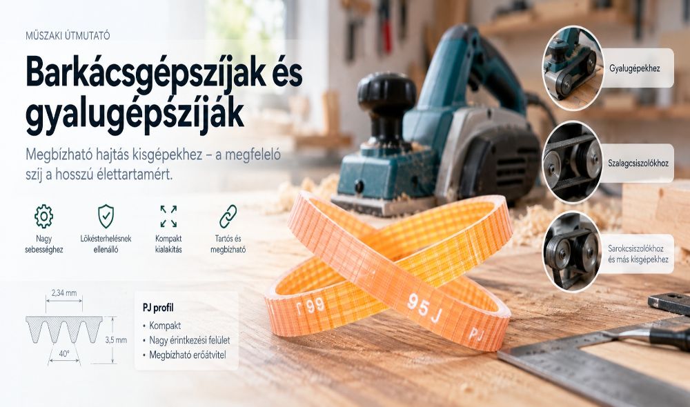 Barkácsgép- és gyalugépszíjak: így válasszuk ki a megfelelő PJ szíjat